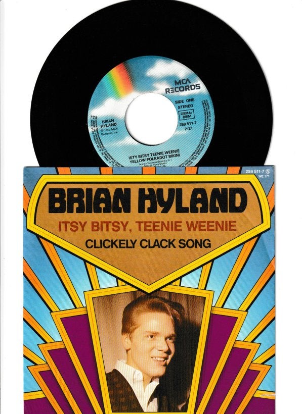 BRIAN HYLAND    -    ITSY BIRSY, TEENIE WEENIE    [7''] ////, Cd's en Dvd's, 7 inch, Zo goed als nieuw, Pop, Overige typen