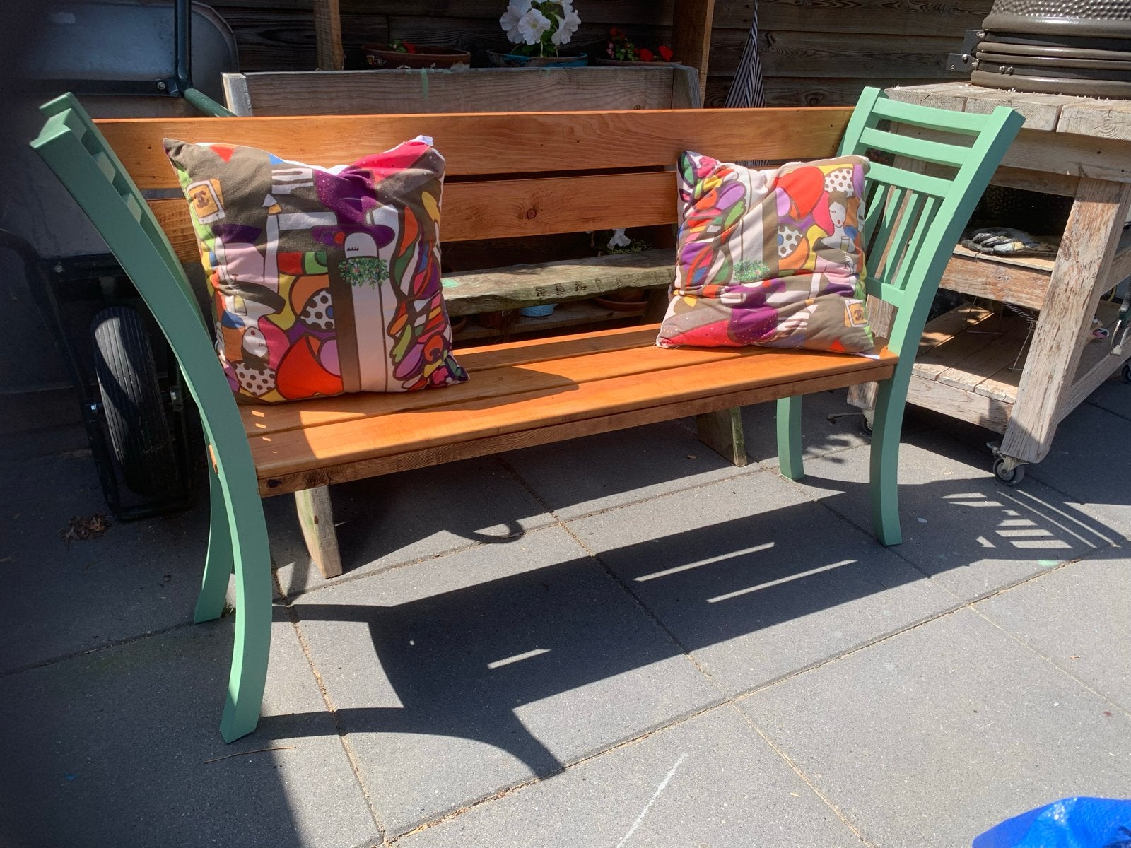 Tuinbank van hout 60€, Ophalen of Verzenden, Gebruikt, Hout