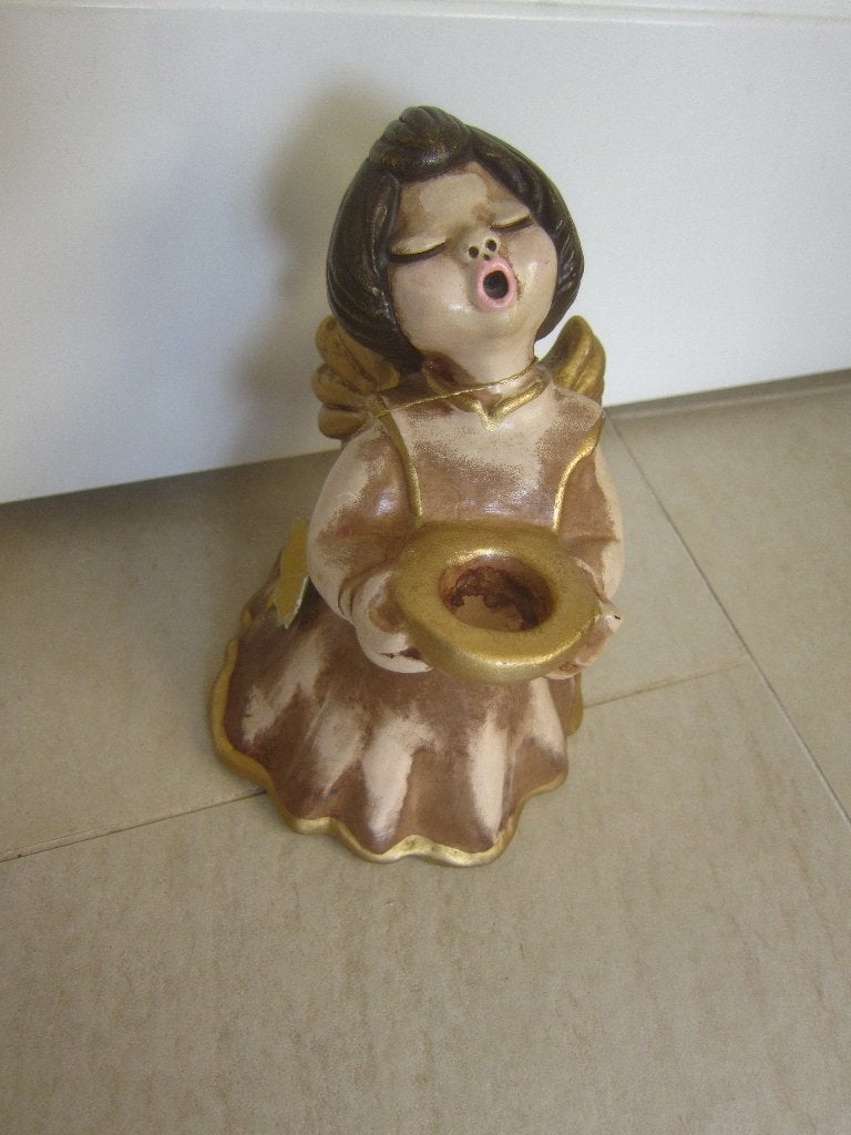 kerst Thun keramische BOZENER Engel  origineel  20 cm hoog, Ophalen of Verzenden, Zo goed als nieuw