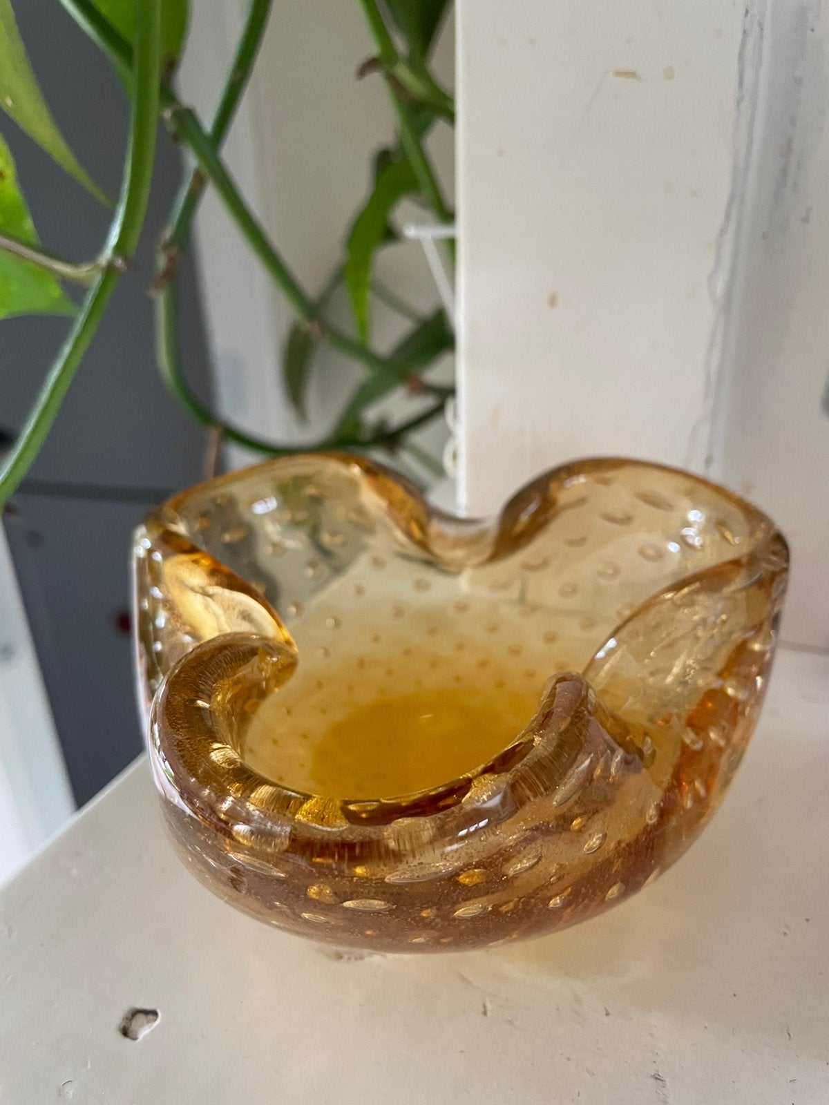 Murano glazen element Barovier/Toso met goudstof, Ophalen of Verzenden
