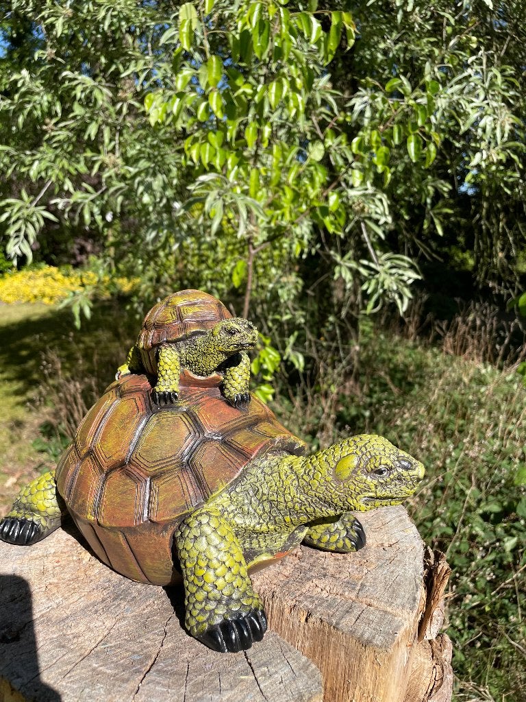 Beeld schildpad, gazon, tuin, vijver, 30 cm, Tuin en Terras, Ophalen of Verzenden, Nieuw, Kunststof, Dierenbeeld