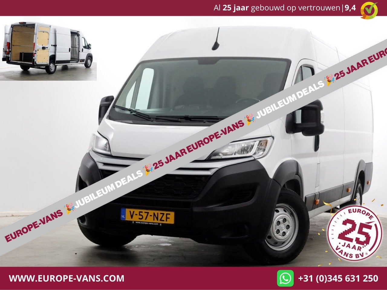 Citroën Jumper 2.2 BlueHDi 165pk L4H2 Airco/Navi/Camera 06-, Auto's, Voorwielaandrijving, Gebruikt, Euro 6, Citroën