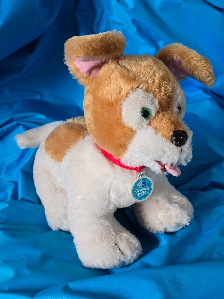 Build-A-Bear Puppy – White & Brown, with Barking Sound, Ophalen, Zo goed als nieuw, Hond, Build a Bear