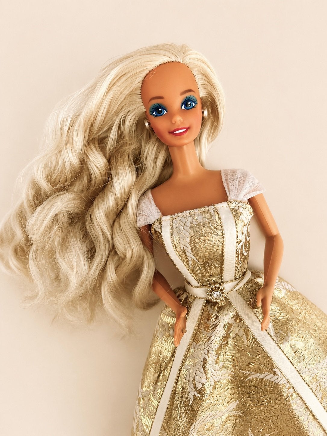 Barbie vintage in prinses sissi jurk, Ophalen of Verzenden, Gebruikt, Barbie