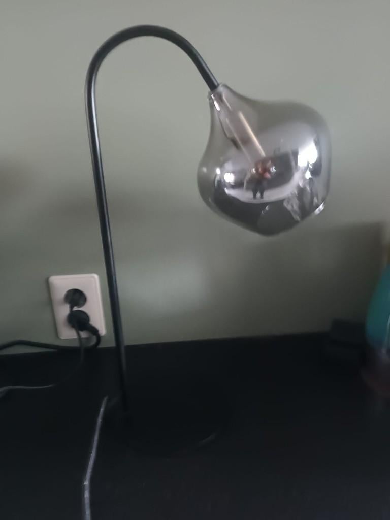 tafel schemerlamp, Huis en Inrichting, Lampen | Tafellampen, Ophalen, Glas, Minder dan 50 cm, Rookglas