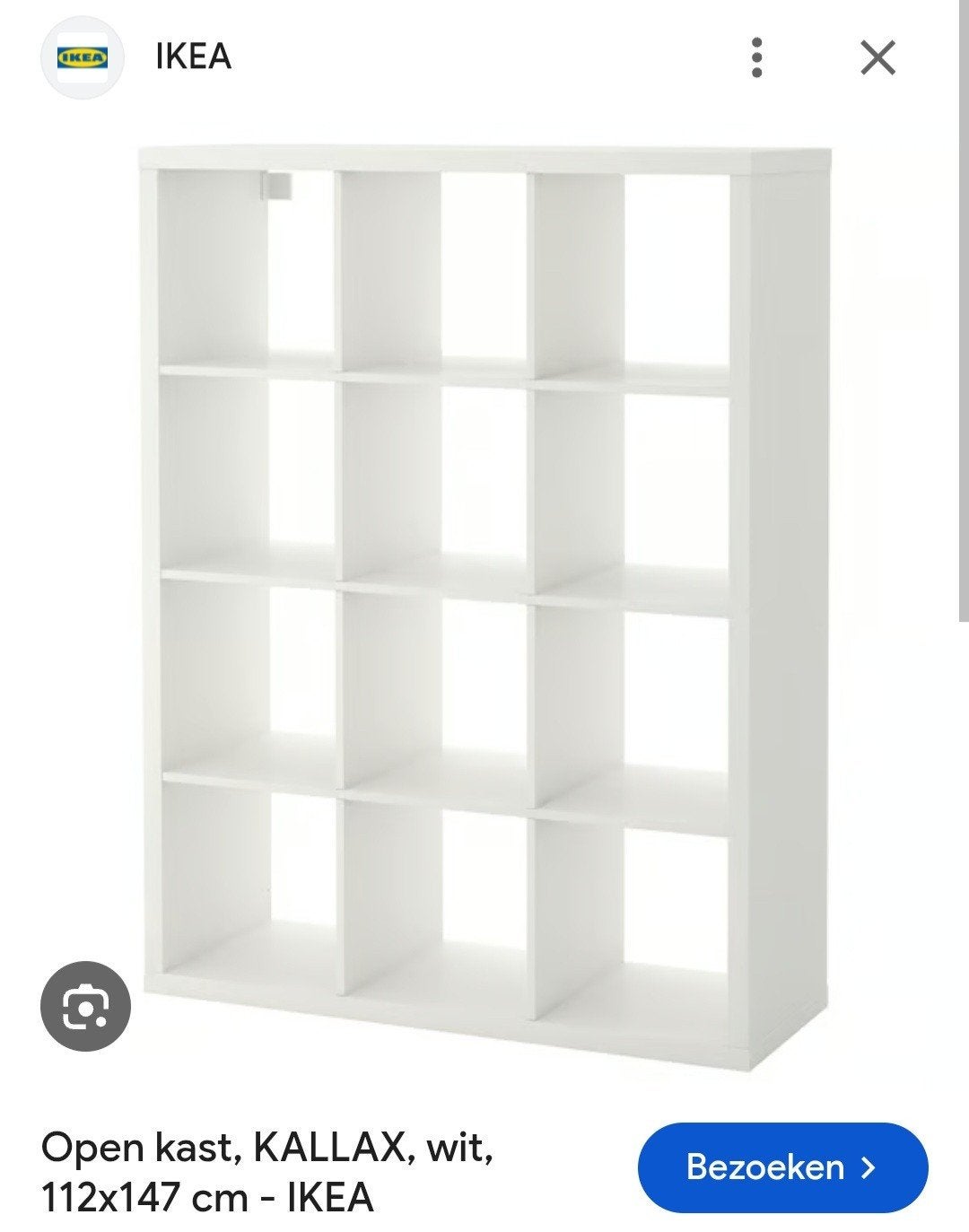 IKEA KALLAX kasten: 3x4 en 1x3 vakken, wit, Ophalen, Gebruikt
