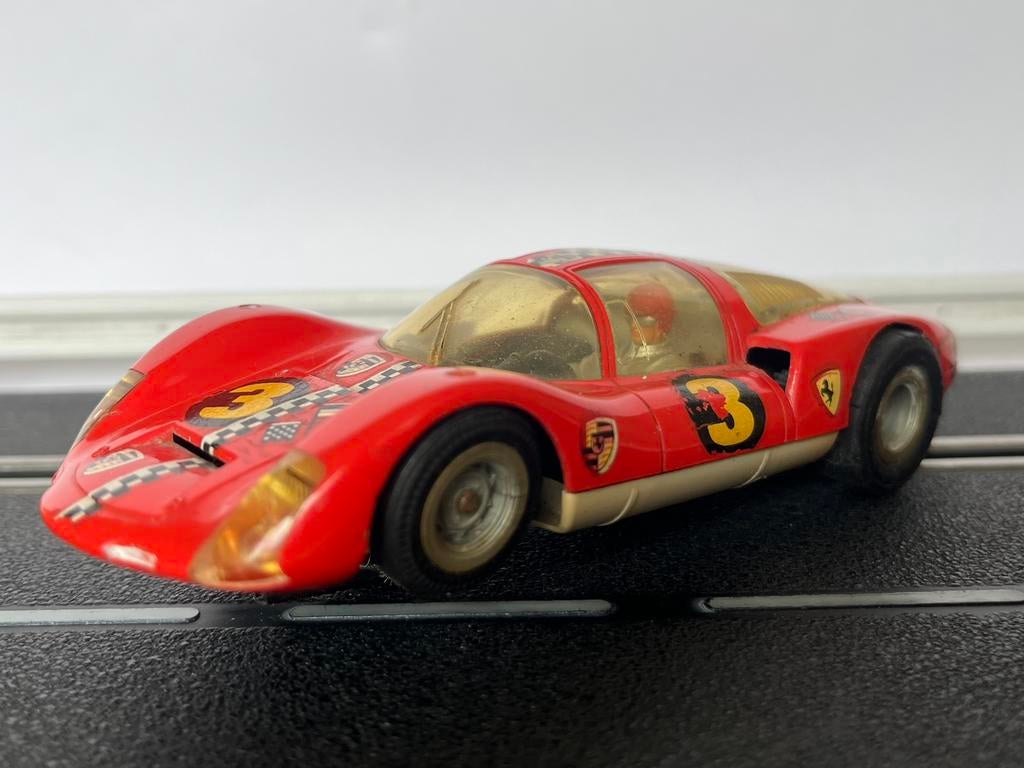 Fleischmann Porsche Carrera 6 Rood racebaan auto, Ophalen, Zo goed als nieuw, Elektrisch, Fleischmann