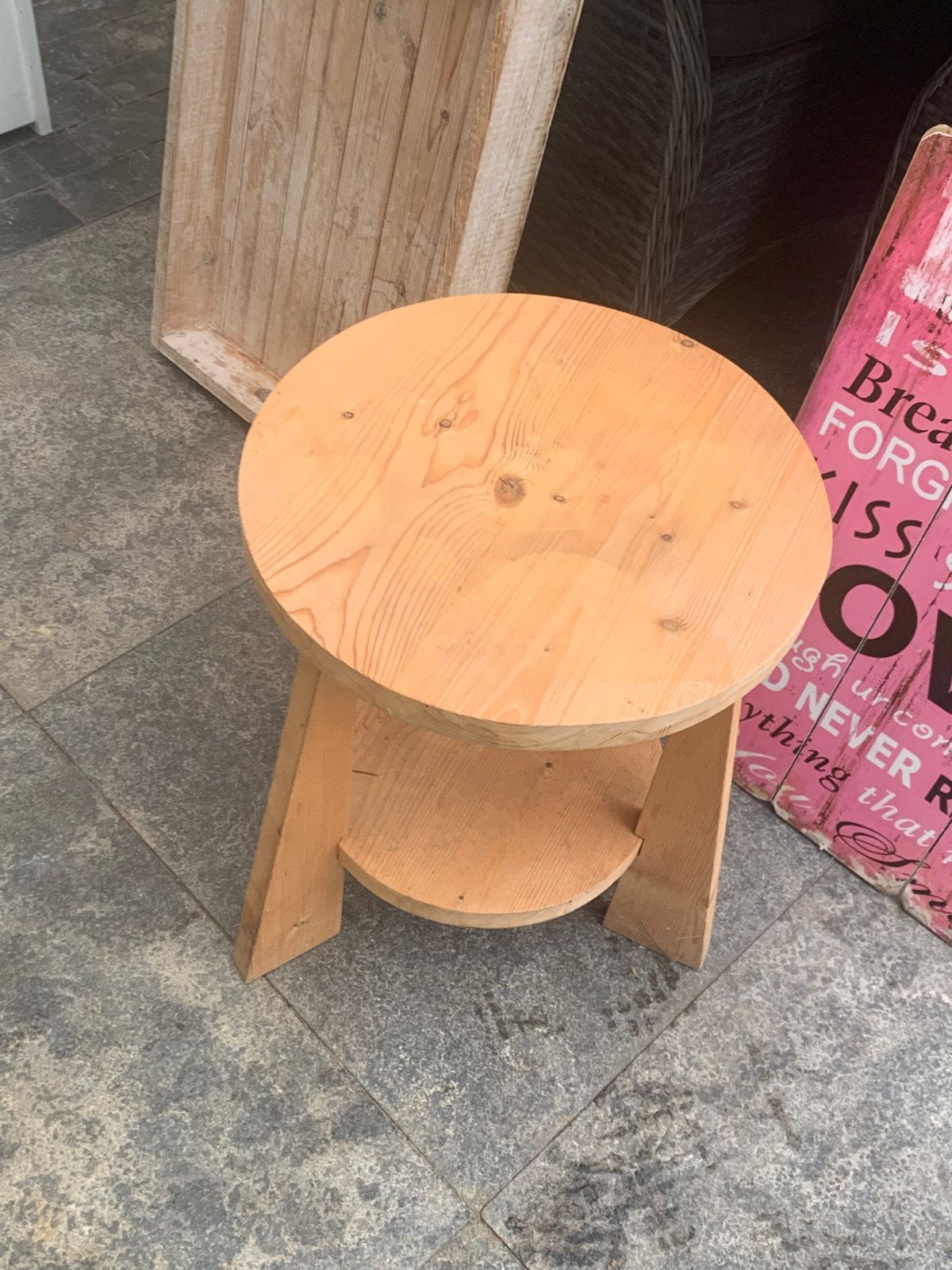 Tafeltje, 45 tot 60 cm, Minder dan 55 cm, Rond, Ophalen of Verzenden