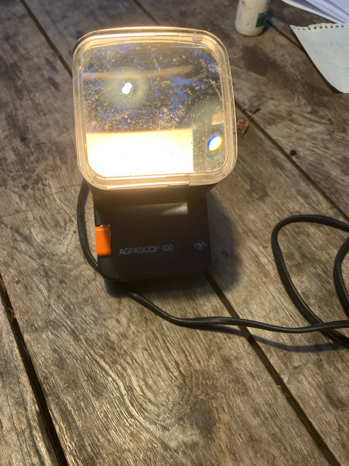 Agfascop 100 Diaprojector - Vintage met Scherm, Ophalen of Verzenden, Gebruikt, Met scherm