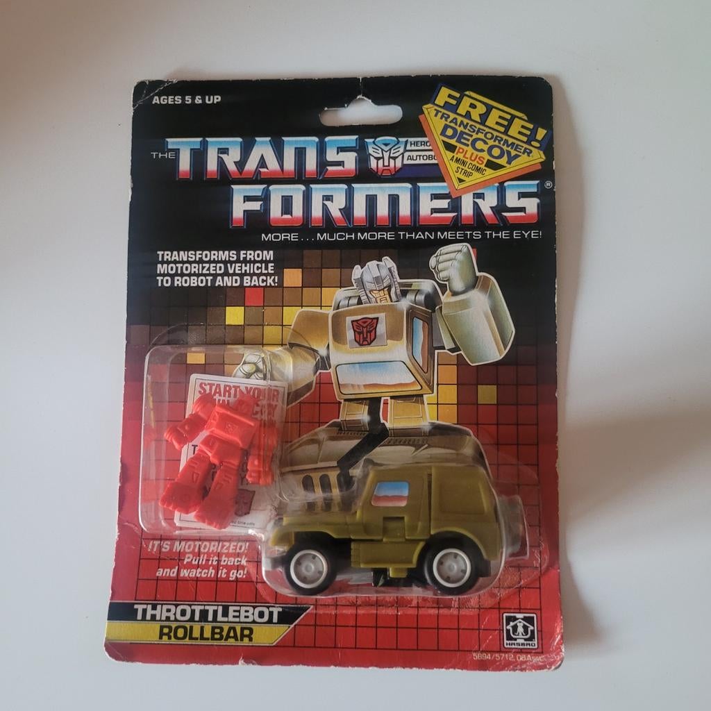 G1 Transformers Throttlebot Rollbar met Decoy, Verzamelen, Transformers, G1, Ophalen of Verzenden, Nieuw