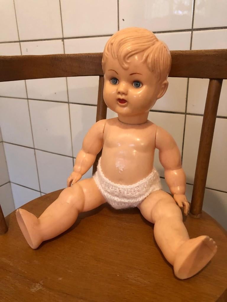 Vintage babypop van OK Kader, Ophalen, Gebruikt, Pop