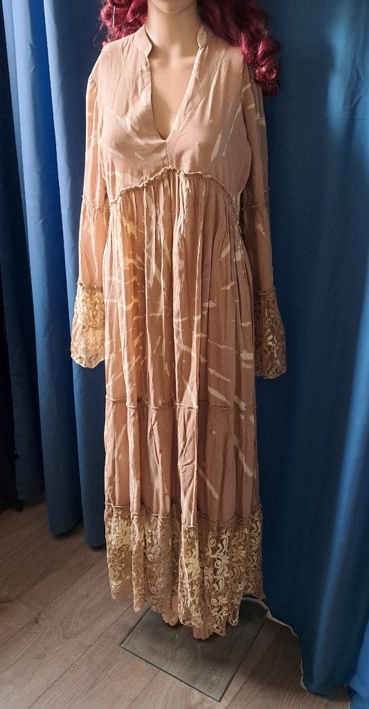 Ibiza mode jurk maat 38-40, Maat 38/40 (M), Verzenden, Beige, Nieuw