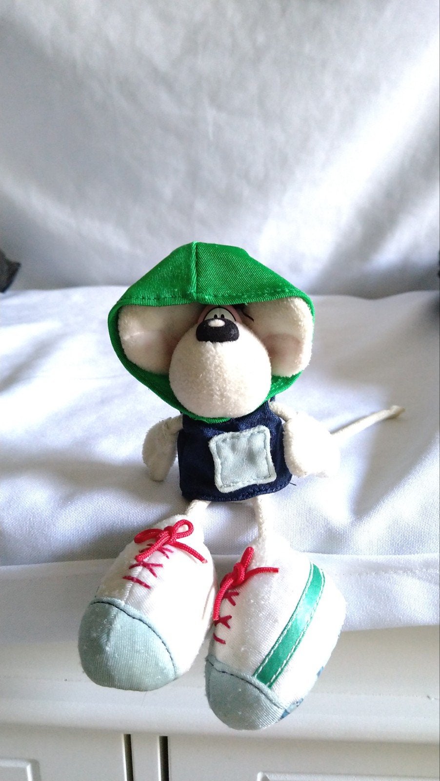 Diddle diddl jogging knuffel met hoodie capuchon, Groen, Overige typen, Ophalen of Verzenden, Zo goed als nieuw
