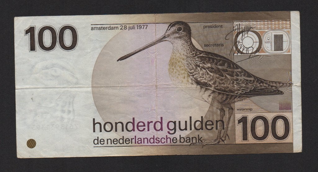 100 Gulden Bankbiljet 1977 Zeer Fraai Biljet Snip, Ophalen of Verzenden, 100 gulden, Los biljet