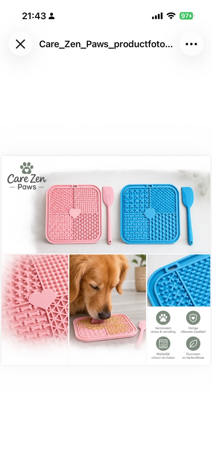 Care Zen Paws Likmat Rust & ontspanning voor je hond of kat, Dieren en Toebehoren, Verzenden, Nieuw