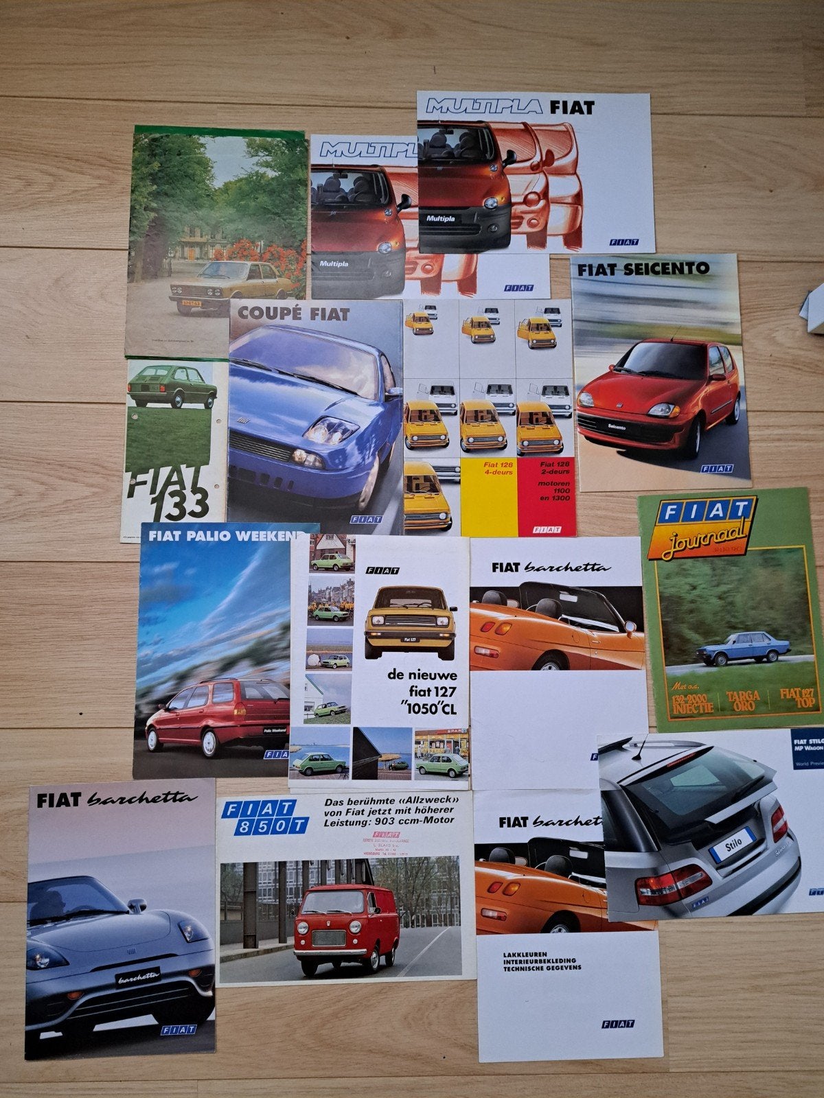 Fiat folders / documentatie, 15x, diverse modellen, Boeken, Ophalen of Verzenden, Zo goed als nieuw, Overige merken