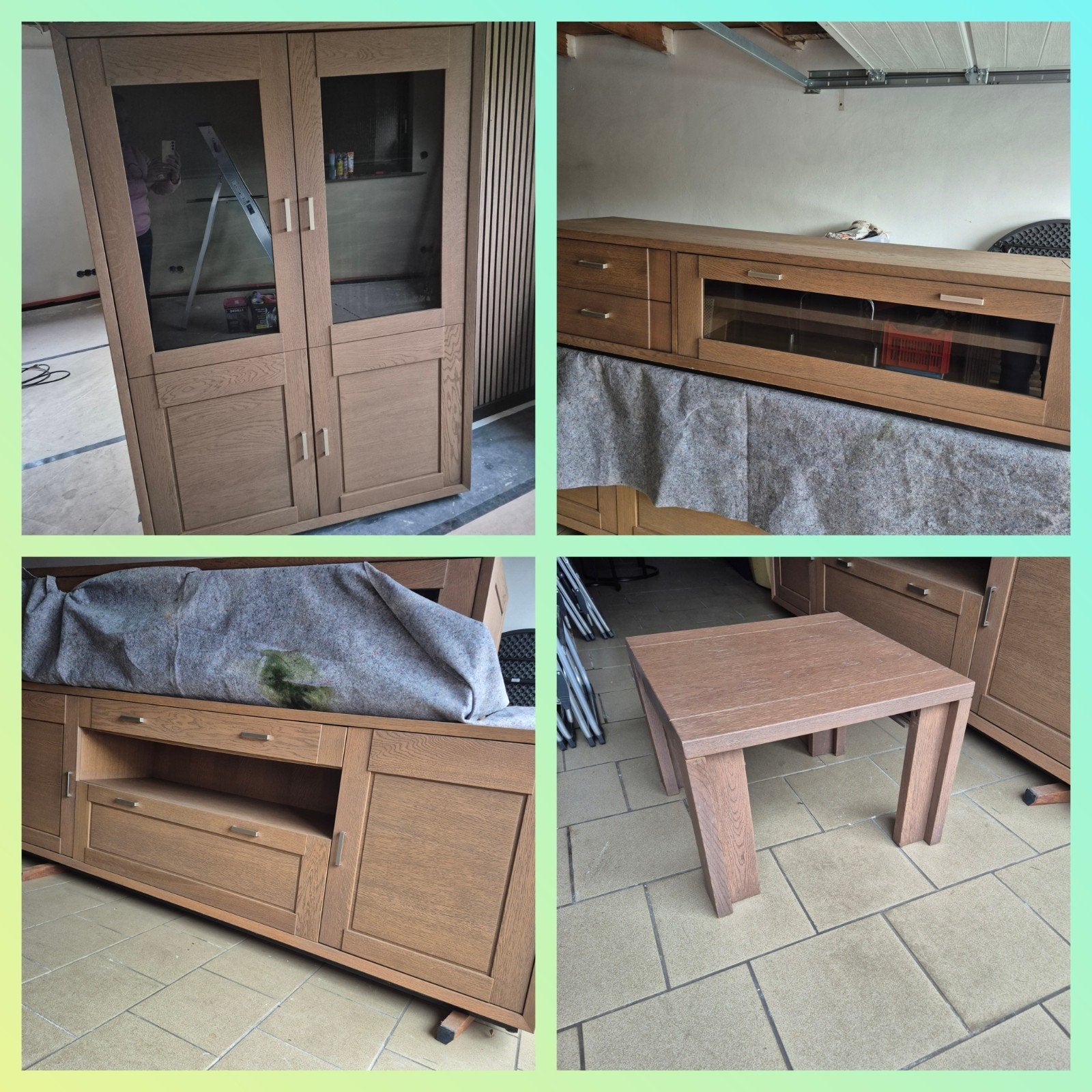 Complete Woonkamerset: Vitrinekast, TV-meubel, Dressoir, Sal, Huis en Inrichting, Complete inboedels, Ophalen