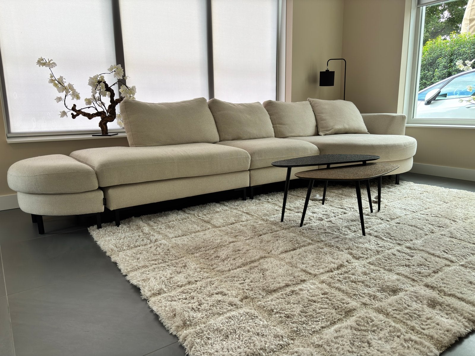 Urban Sofa Lausanne Loungebank - Modena Sand, Gebruikt, 100 tot 125 cm, Hoekbank, 300 cm of meer