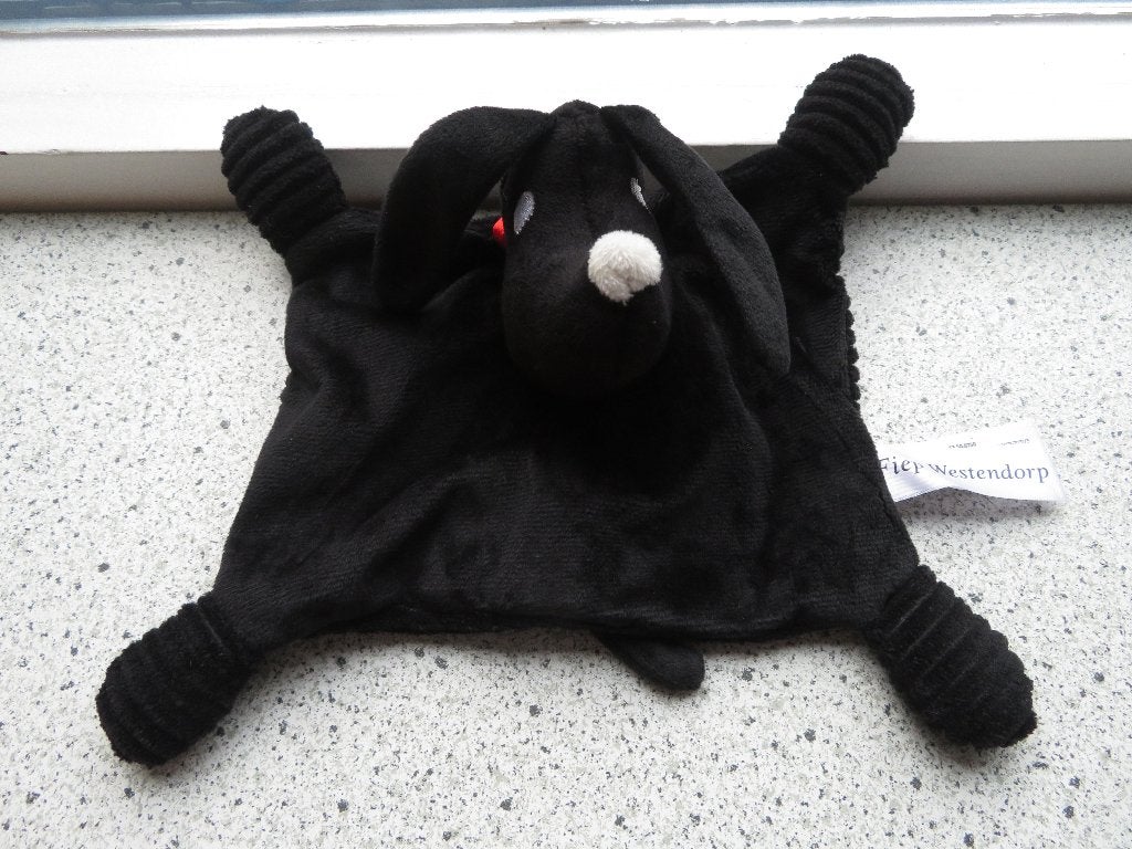 Knuffeldoek hond Takkie teckel tekkel van Jip +Janneke Fiep, Hema, Zwart, Zo goed als nieuw, Met label