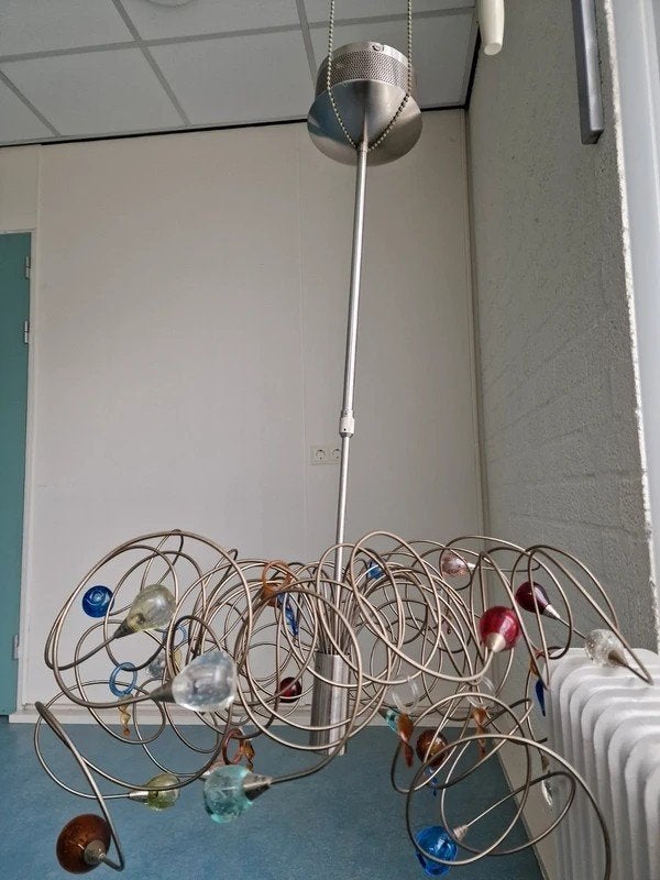 Statement hanglamp – speels design met glas, Ophalen, Glas, G4