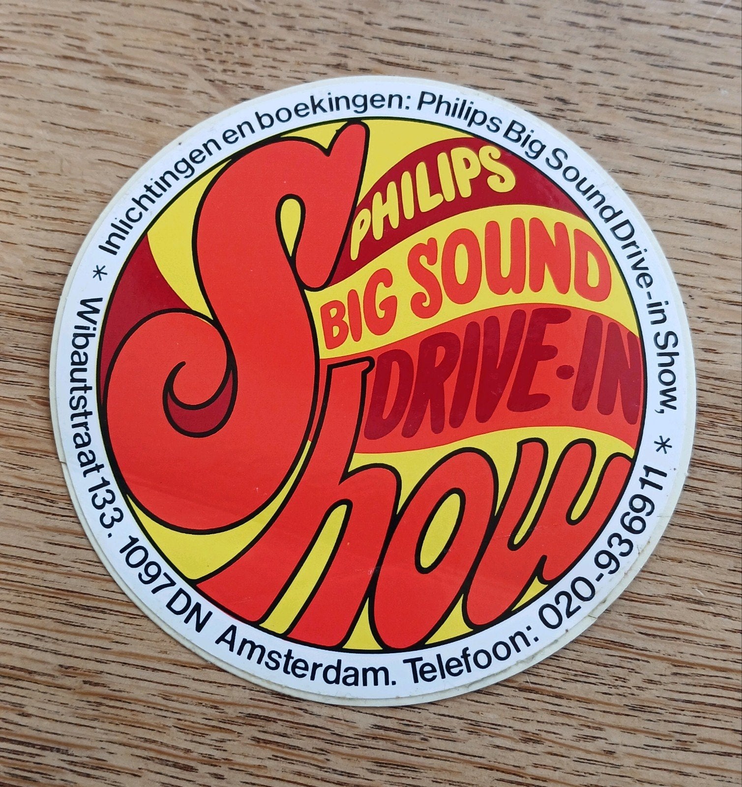 Sticker Philips Big Sound Drive-In Show, Amsterdam, Verzamelen, Stickers, Ophalen of Verzenden, Zo goed als nieuw