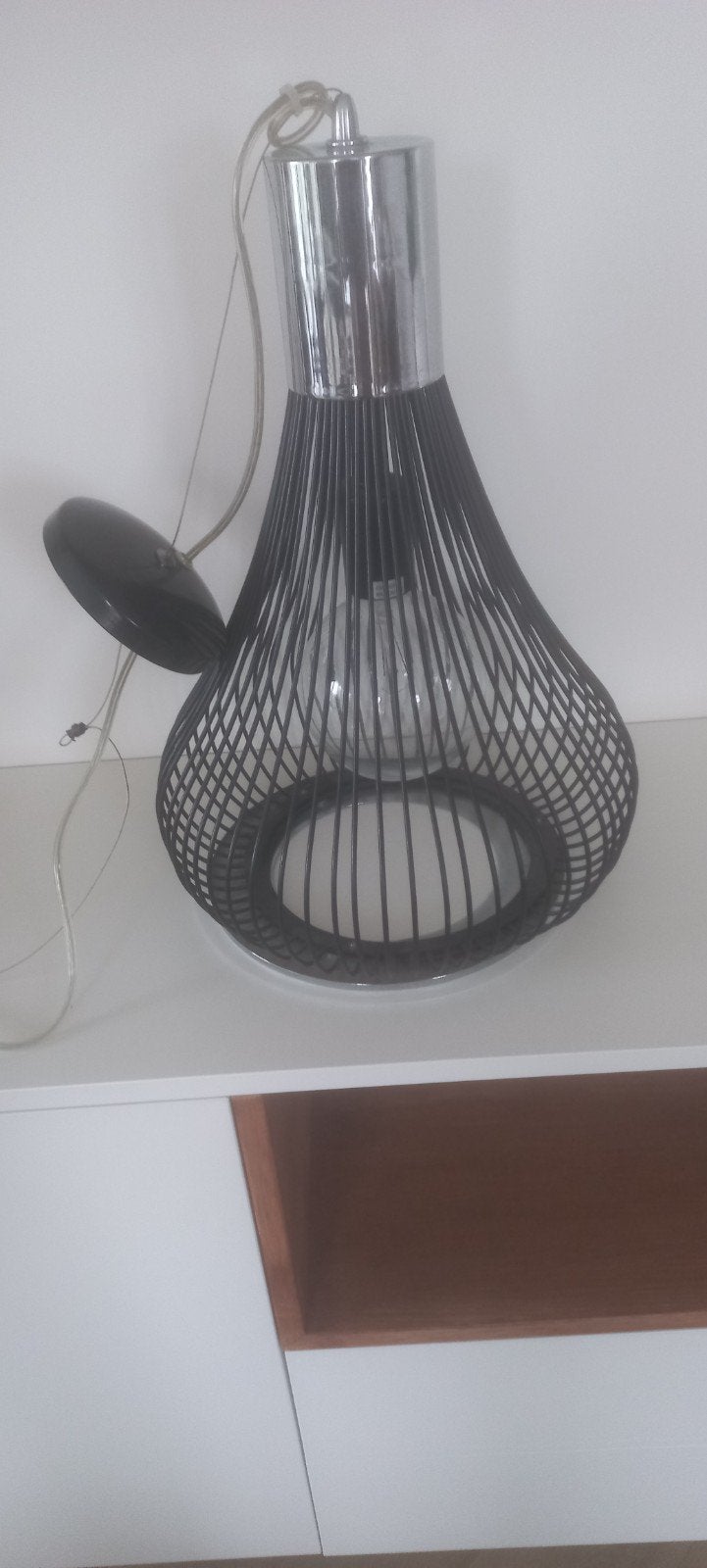 Mooi metalen lamp, 46 cm hoog, Huis en Inrichting, Ophalen of Verzenden, Gebruikt, Metaal
