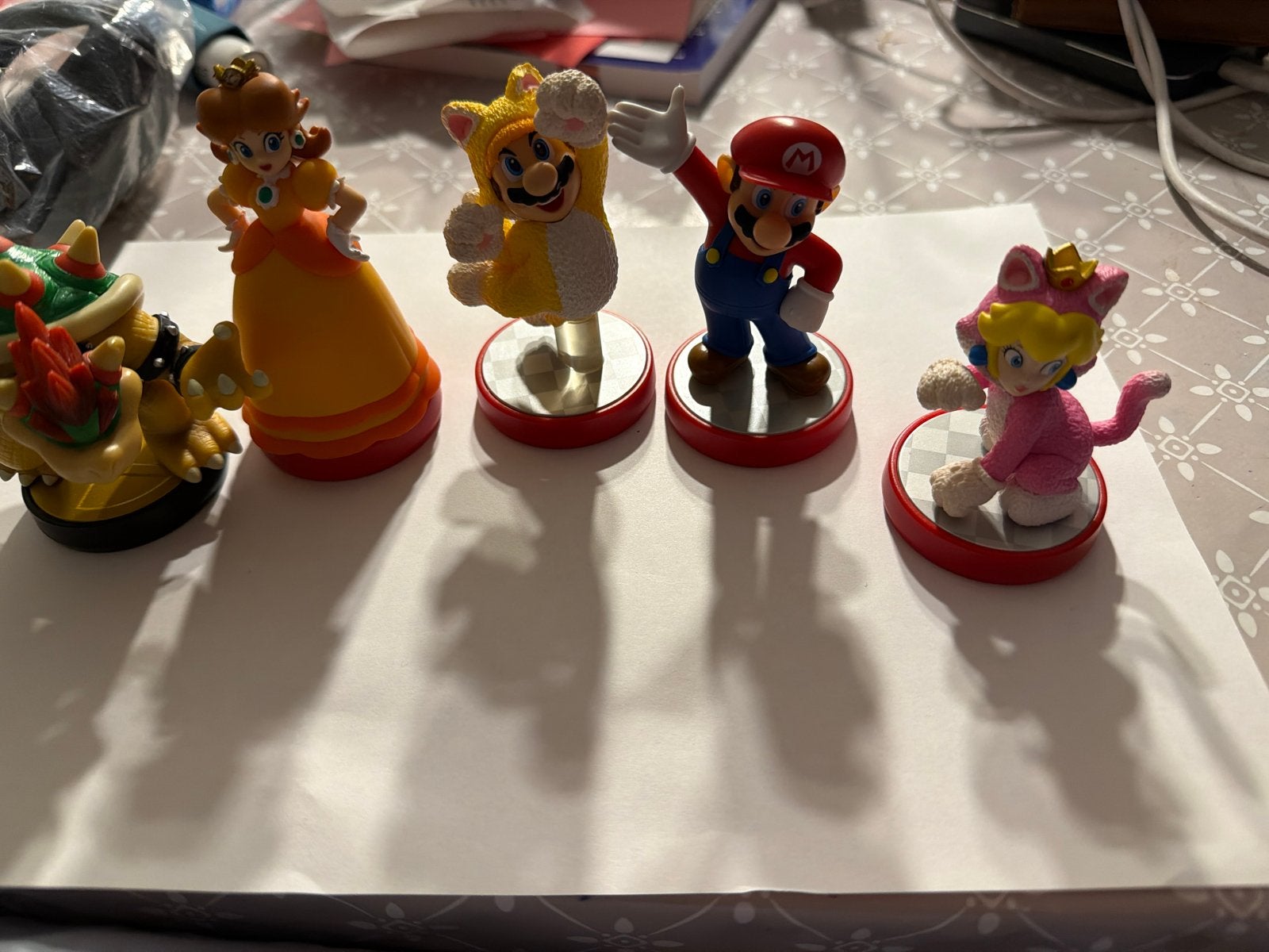 Amiibo Figuren: Mario, Peach, Daisy, Bowser, Cat Mario, Ophalen of Verzenden, Nintendo, Zo goed als nieuw