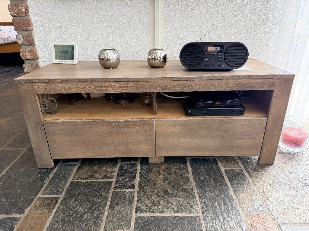 TV dressoir, Huis en Inrichting, Kasten | Dressoirs, Ophalen, 100 tot 150 cm, Zo goed als nieuw, Overige materialen