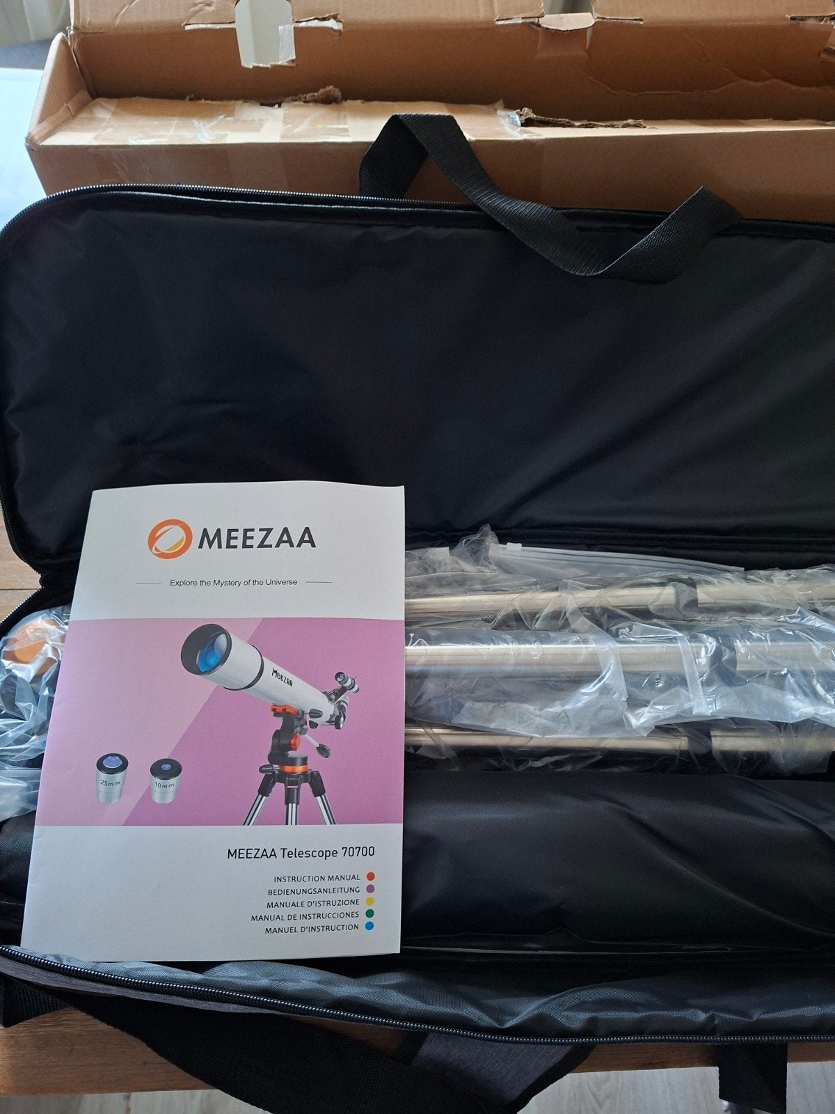 MEEZAA Telescoop 70700 - Nieuw in doos, Audio, Tv en Foto, Optische apparatuur | Telescopen, Lenzentelescoop (refractor), 80 tot 200 mm