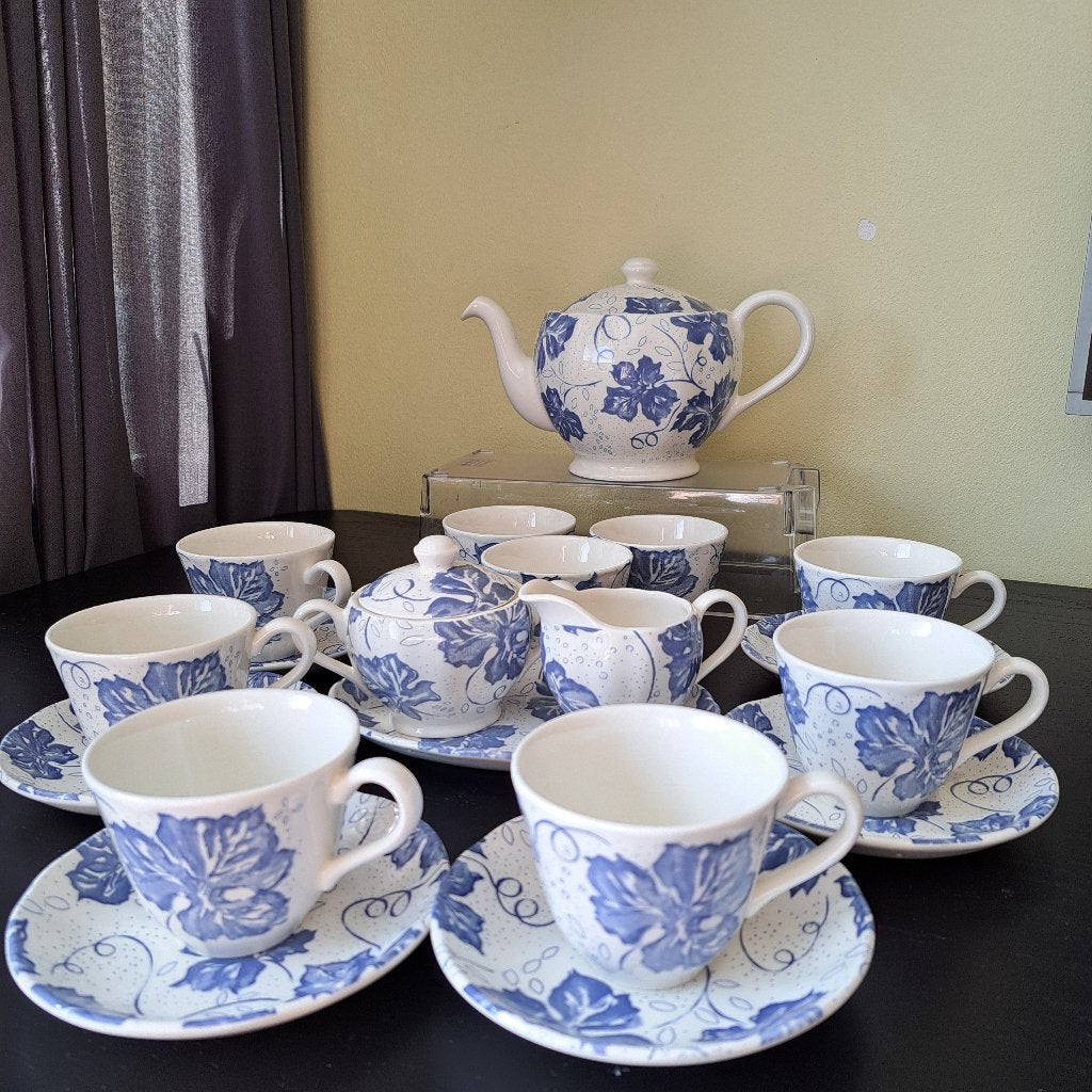 Compleet Engelse vintage theeservies Grindley voor 6 persoon, Ophalen of Verzenden