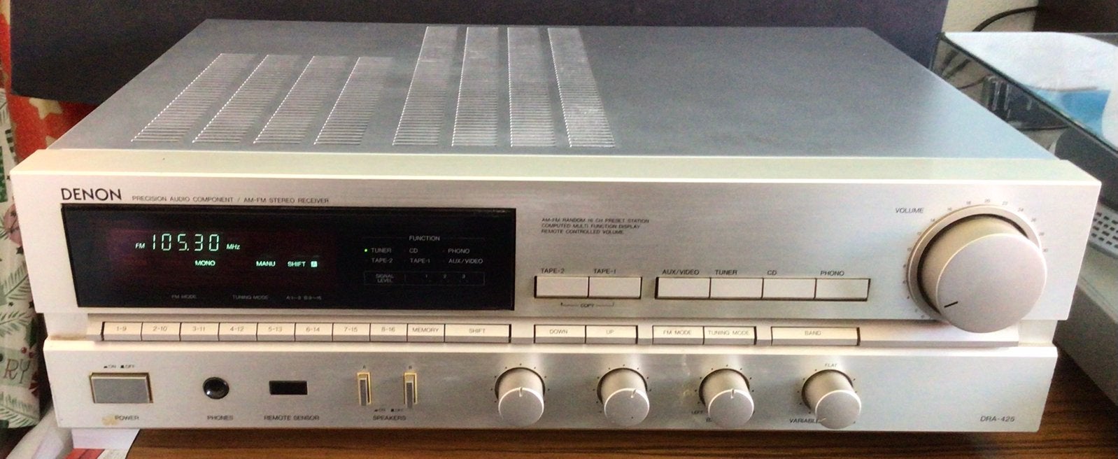 DENON  DRA - 425  versterker ., Ophalen, Gebruikt, 120 watt of meer, Denon