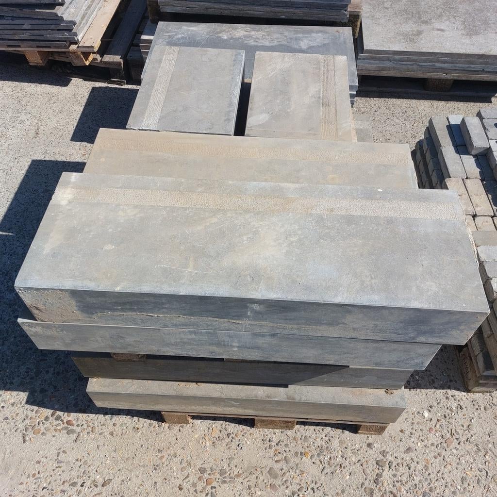 Traptreden Chinees hardsteen,anti-sliprand,100x35x15 cm. 7 x, Tuin en Terras, Ophalen, Natuursteen, Terrastegels