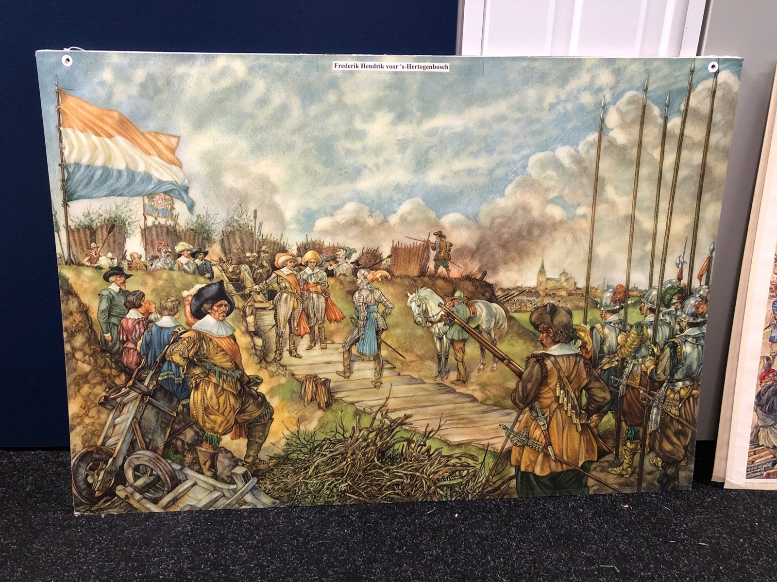Frederik Hendrik voor 's-Hertogenbosch - Historisch Schilder, Doek, Realistisch, Ophalen of Verzenden, Handgeschilderd