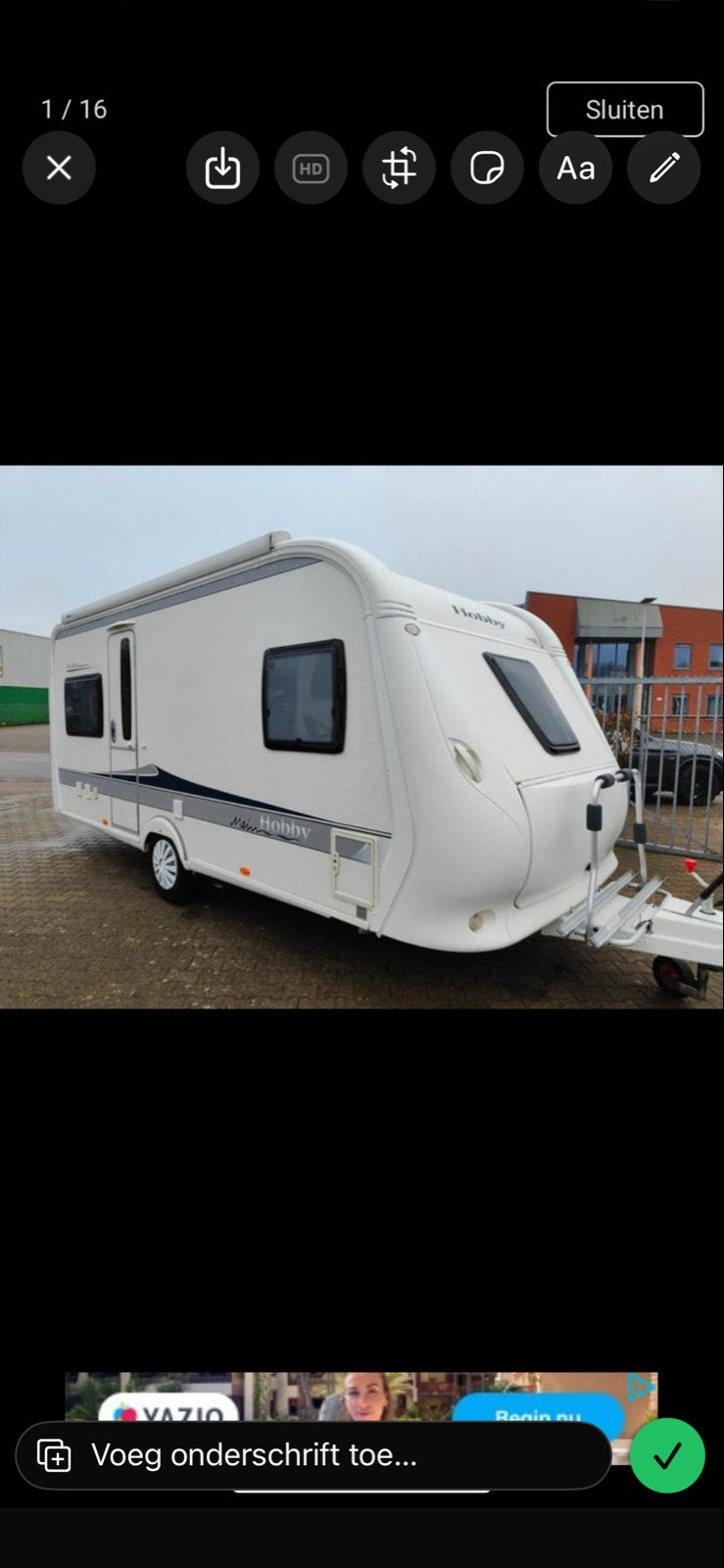 Hobby Caravan  460 ufe excellent 2013, Caravans en Kamperen, Vast bed, Rondzit, Hobby, Particulier