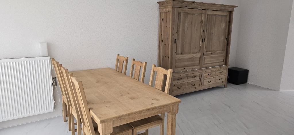 Antieke salontafel en dressoir + Kast en Tafel + 6 stoelen, Ophalen, 75 cm of meer, 50 tot 100 cm, Zo goed als nieuw