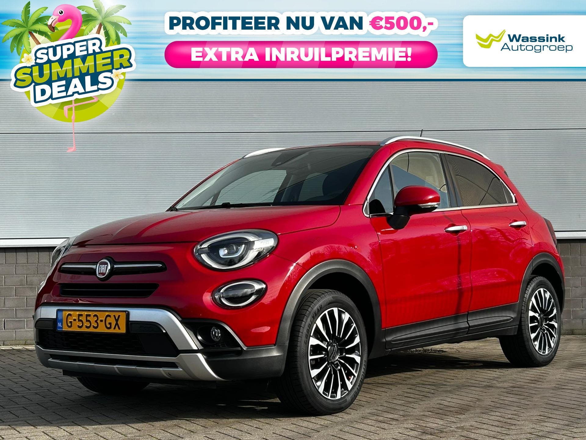 Fiat 500X 150 pk Automaat City Cross SUMMER DEALS | Cruise c, Stof, Gebruikt, 4 cilinders, 500X