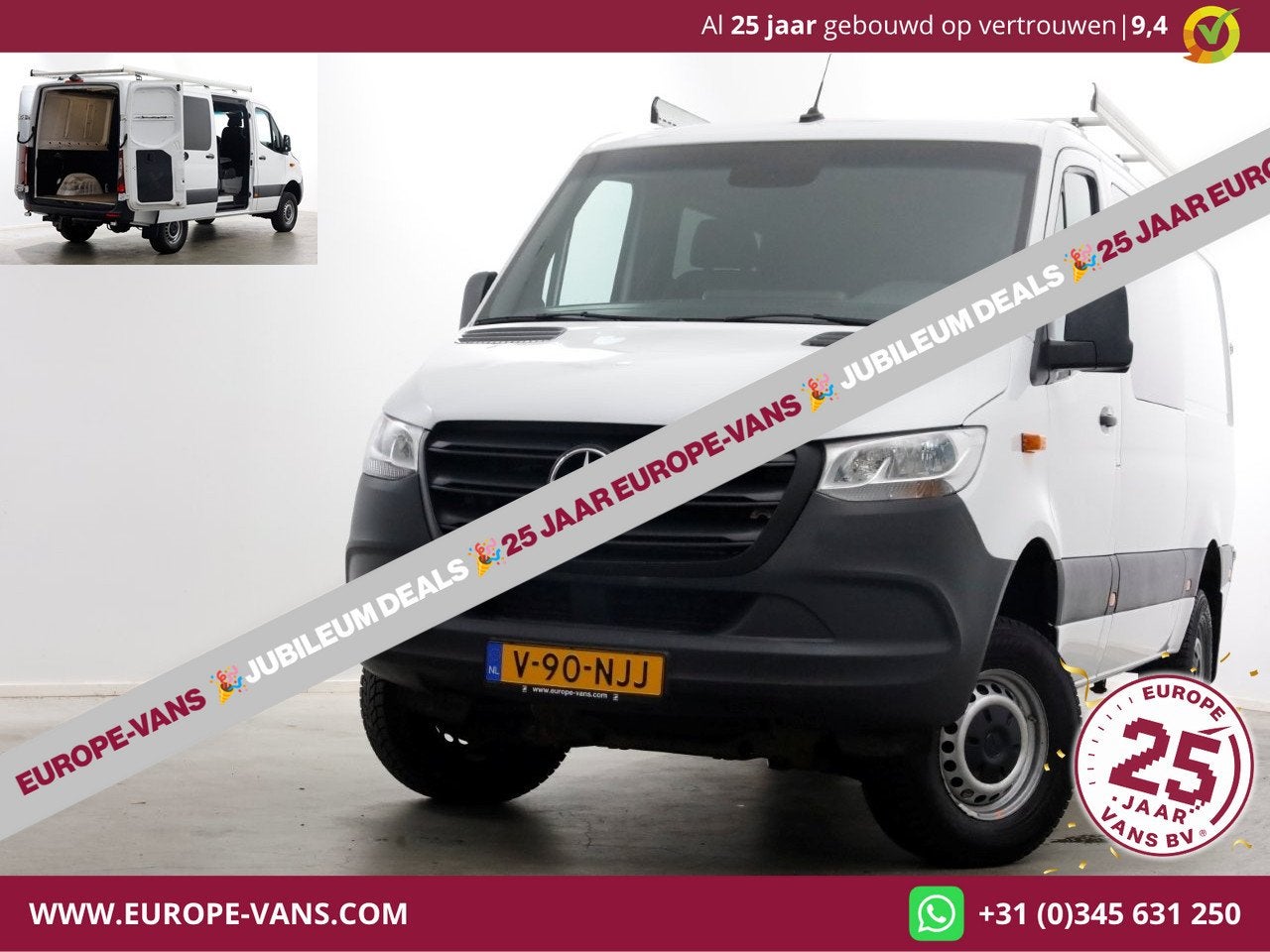 Mercedes-Benz Sprinter 316 CDI 163pk 7G Automaat L2H1 D.C. 4, Auto's, Automaat, Gebruikt, Euro 6, 4 cilinders