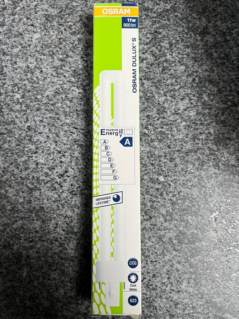 PL lamp Osram Dulux S 11W/840, Minder dan 30 watt, Lang, Nieuw, Bipin of Steekvoet