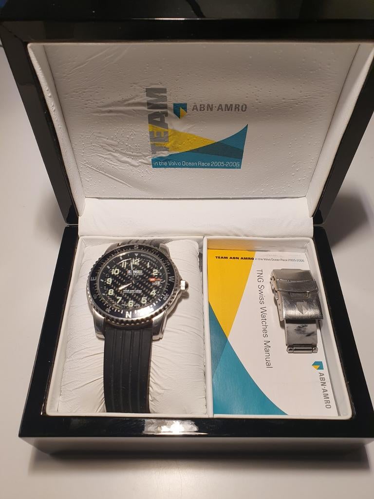 TNG LP6000 ABN AMRO WatchVintage, Ophalen of Verzenden, Overige materialen, Broche