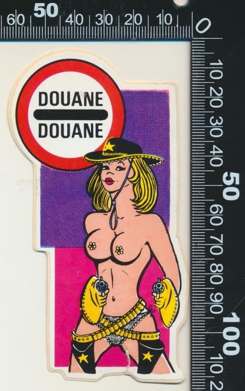 Sticker: Douane, Ophalen of Verzenden, Zo goed als nieuw, Bedrijf of Vereniging