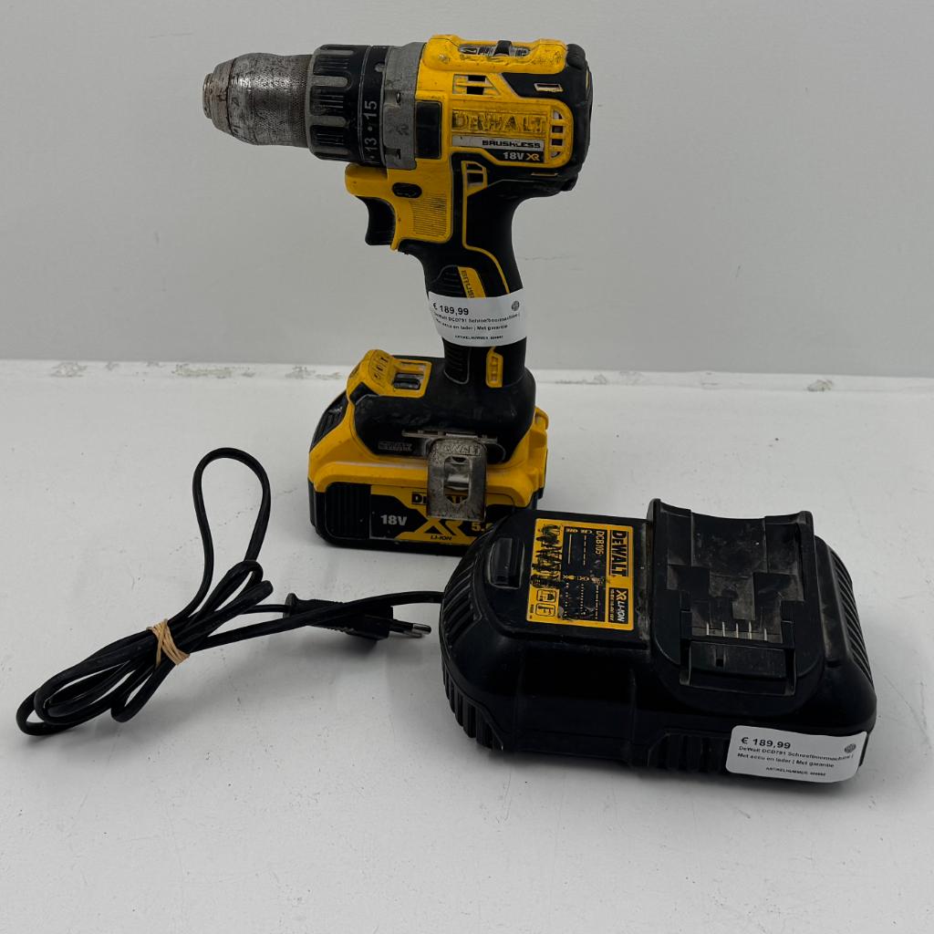 DeWalt DCD791 Schroefboormachine | Met accu en lader | Met g, 600 watt of meer, Dordrecht@usedproducts.nl, Toulonselaan 72, Ophalen of Verzenden