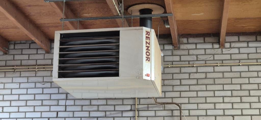 Reznorgas heater, Ophalen, Gebruikt, Aardgas, Minder dan 20 liter