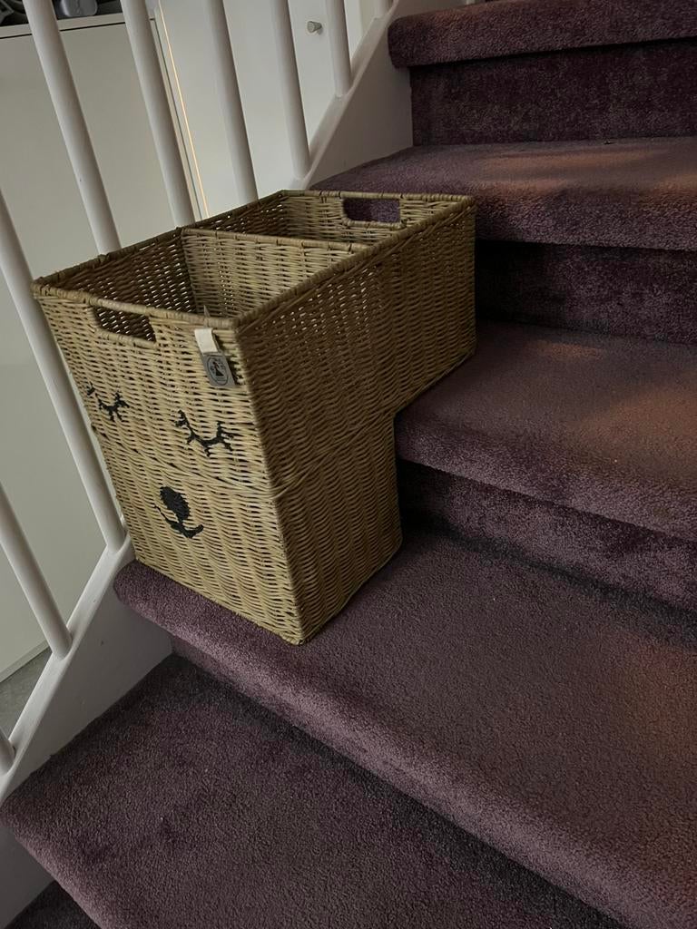 Rotan mand voor op de trap, Ophalen of Verzenden, Nieuw, Minder dan 50 cm