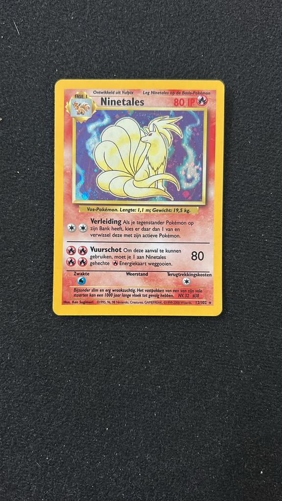 Ninetales base set NL NM, Hobby en Vrije tijd, Verzamelkaartspellen | Pokémon, Ophalen of Verzenden, Zo goed als nieuw