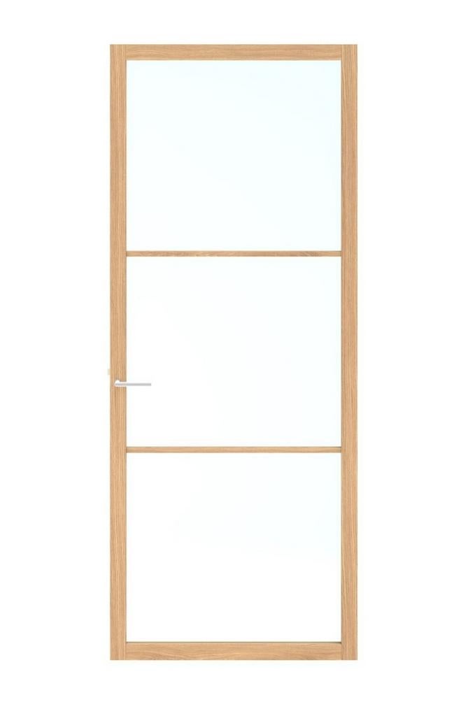 Nieuwe eikendeur, Doe-het-zelf en Verbouw, Deuren en Horren, 80 tot 100 cm, 215 cm of meer, Binnendeur, Nieuw