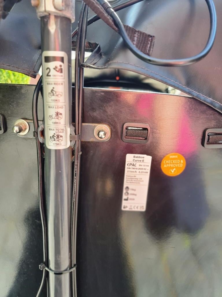 Babboe Bakfiets E-Curve, zwart/black, Fietsen en Brommers, Fietsen | Bakfietsen, 4 kinderen of meer, Elektrisch, Zo goed als nieuw