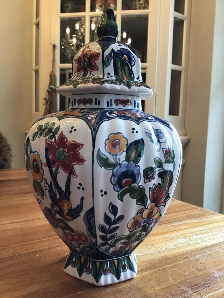 Makkumer aardewerk, origineel bloem vogel motief, Antiek en Kunst, Antiek | Keramiek en Aardewerk, Ophalen