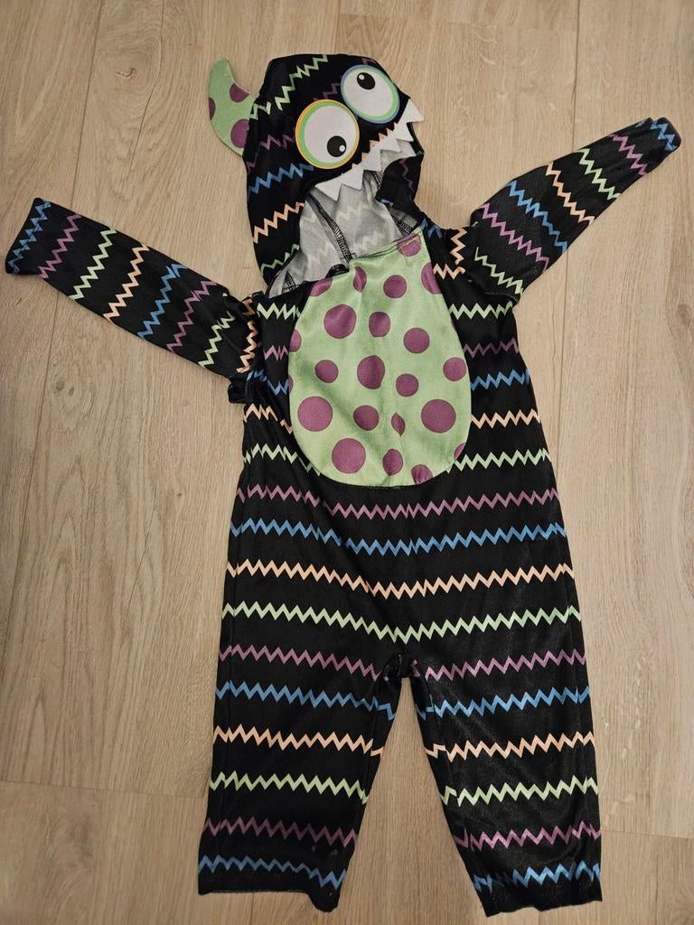 Monster Onesie Baby/Dreumes Maat 74/80 - Carnaval, Ophalen, Zo goed als nieuw, 104 of kleiner, Jongen of Meisje