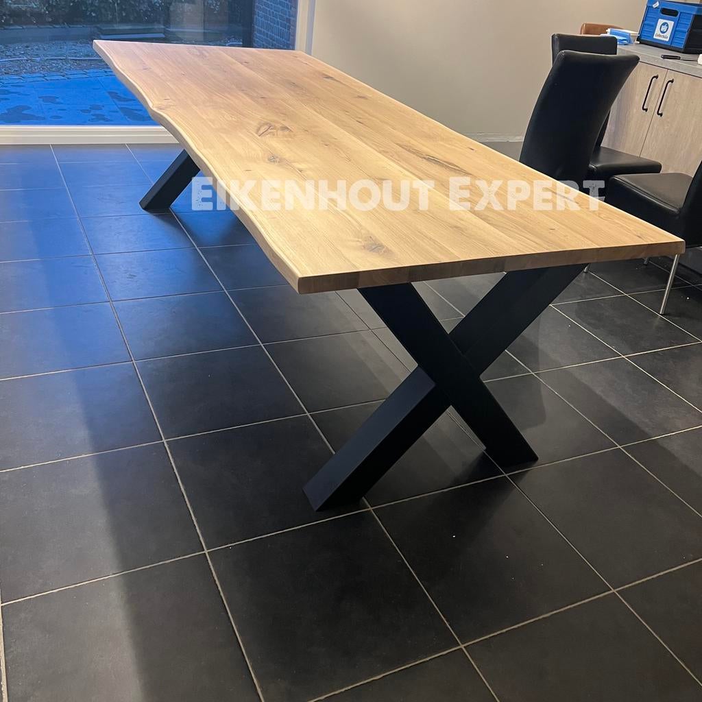 Foto 12 van Eiken Boomstam Eettafel Tafel Eikenhout BINNEN 1WEEK BEZORGD
