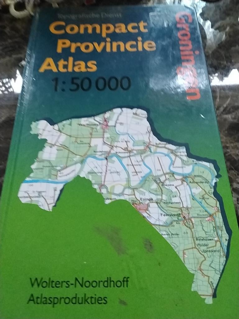 Compact Provincie Atlas Groningen 1:50000, Gelezen, Bosatlas, Wolters-Noordhoff, Ophalen of Verzenden